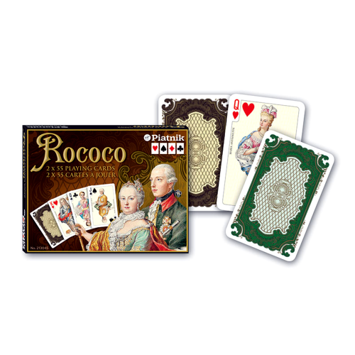 Carti de joc "Rococo", Piatnik, 2 pachete in cutie de lux, produse in Austria